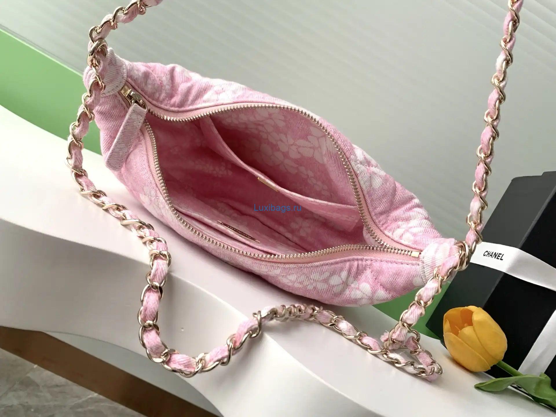 chanel as5431 large hobo bag printed denim light pink & white 6 Chanel AS5431 Large Hobo Bag Printed Denim Light Pink & White | chanel as5431 large hobo bag printed denim light pink white 07