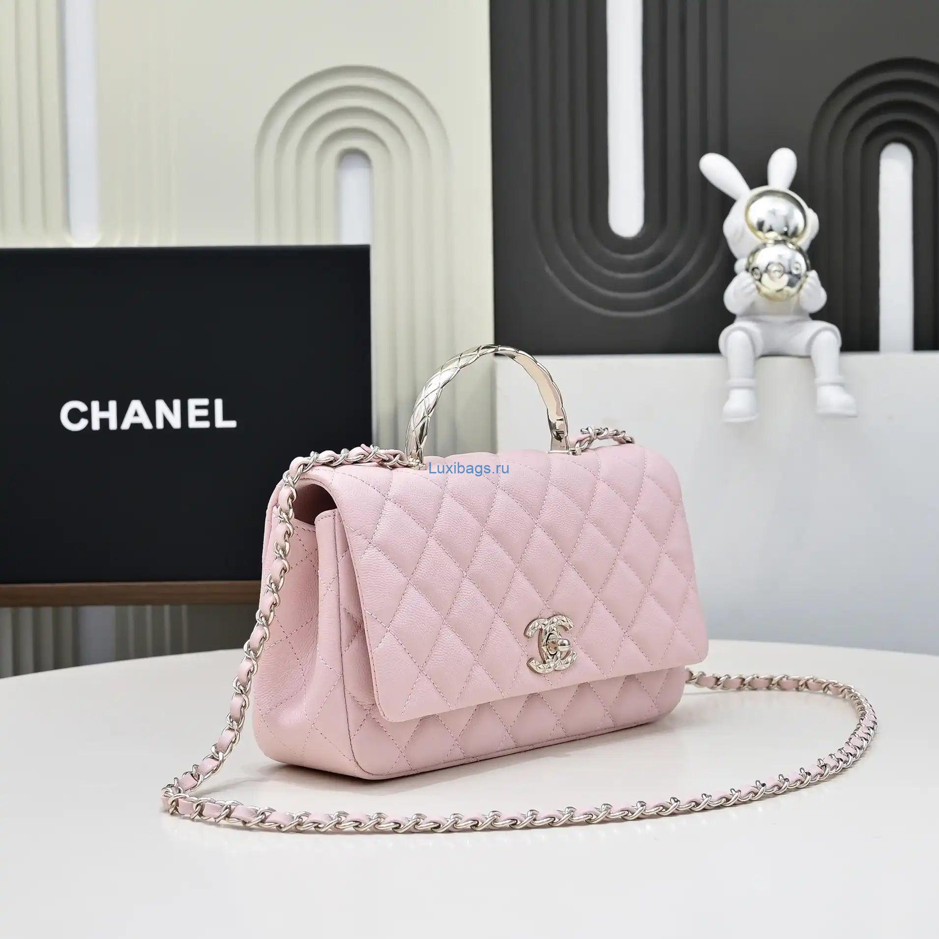chanel crush handle box bag calfskin as5554 pink 2 Chanel Crush Handle box Bag Calfskin AS5554 Pink | chanel crush handle box bag lambskin as5554 03