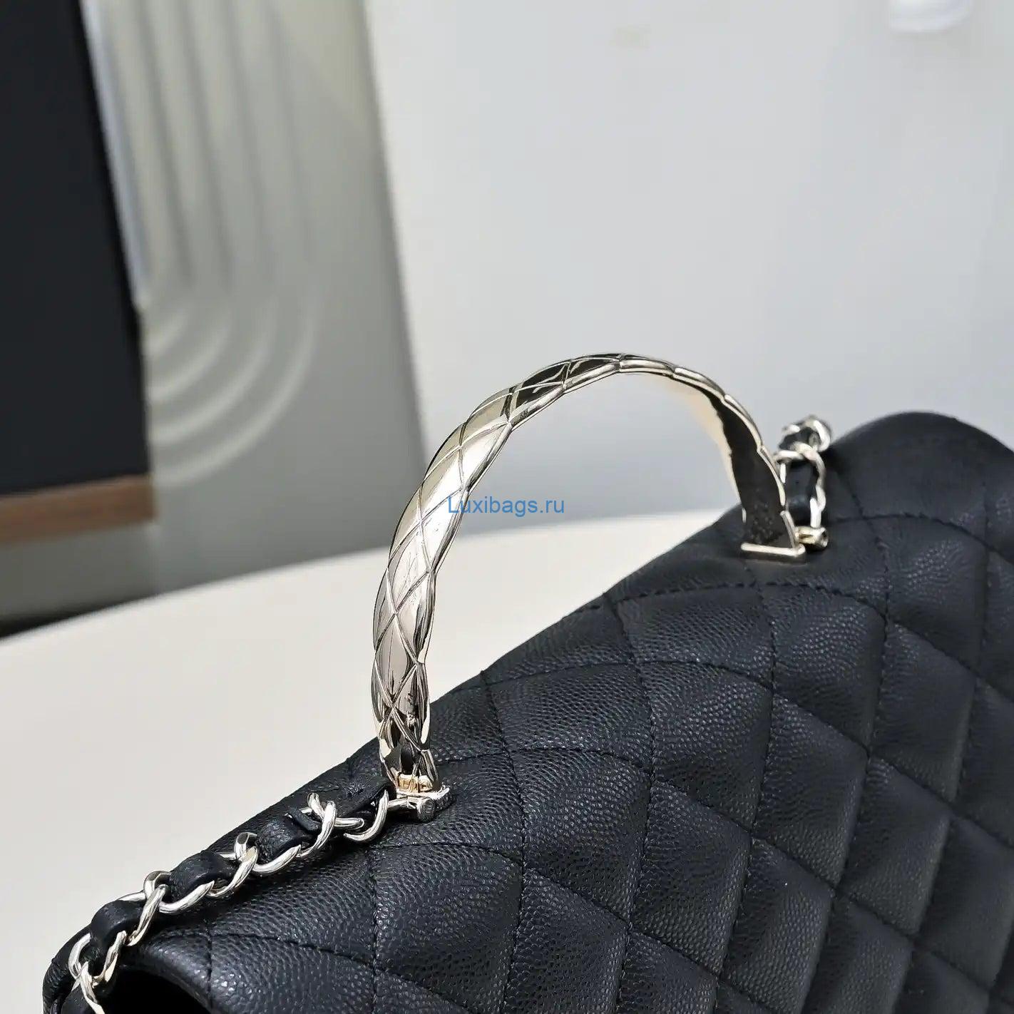chanel crush handle box bag calfskin as5554 black 4 Chanel Crush Handle box Bag Calfskin AS5554 Black | chanel crush handle box bag lambskin as5554 24