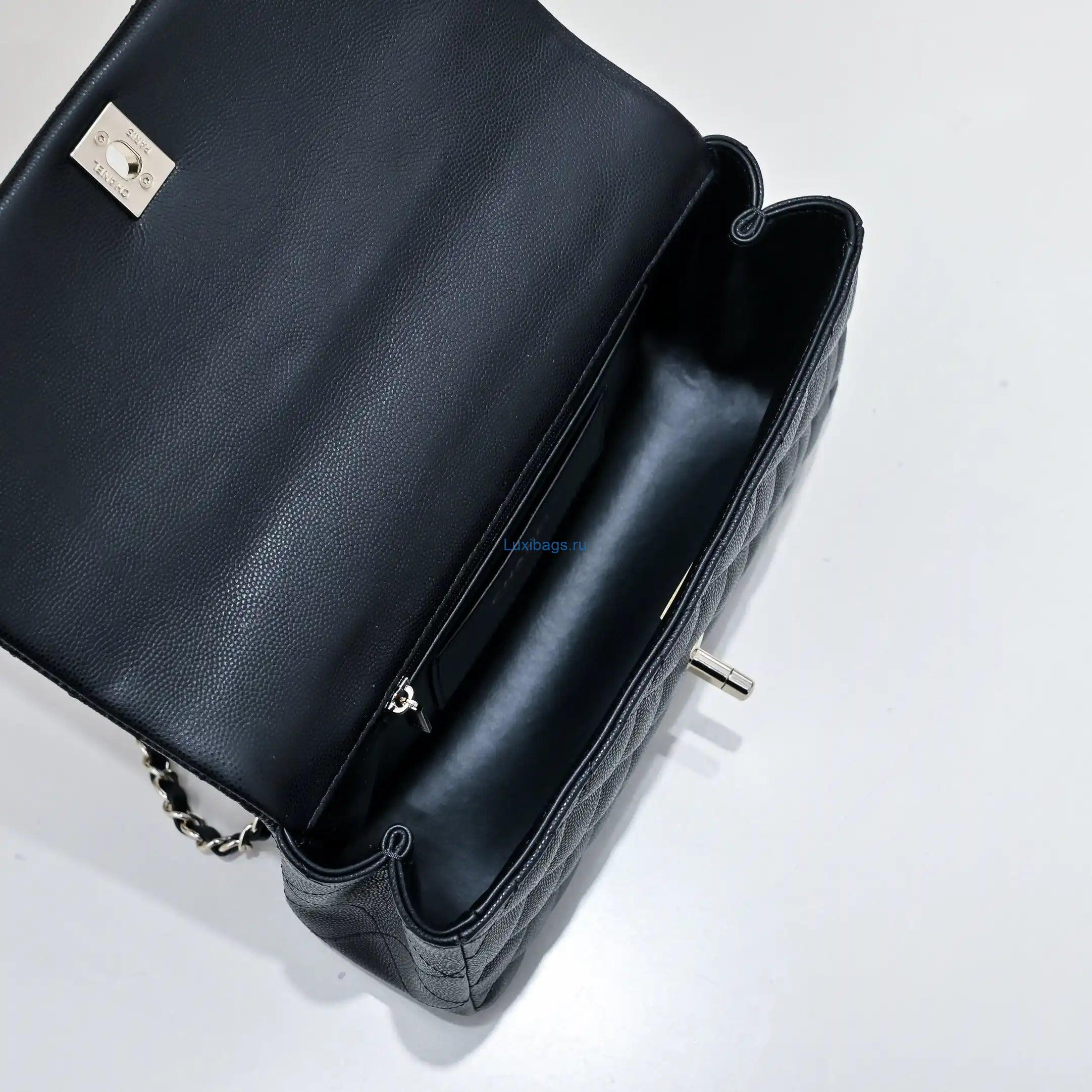 chanel crush handle box bag calfskin as5554 black 6 Chanel Crush Handle box Bag Calfskin AS5554 Black | chanel crush handle box bag lambskin as5554 26