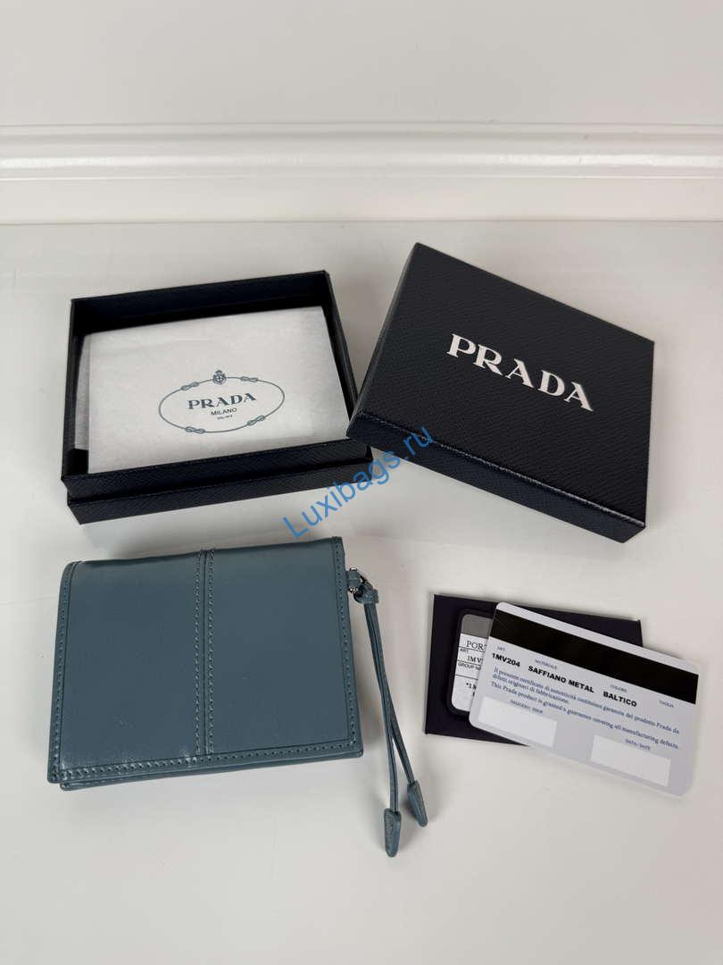 prada 1mv204 small shiny leather wallet light blue 1 Prada 1MV204 Small shiny Leather Wallet light Blue | prada 1mv204 small saffiano leather wallet ligth blue 02