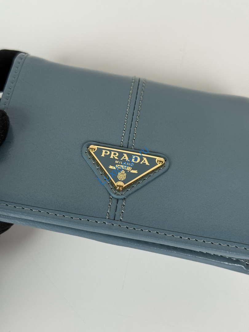 Prada 1MV204 Small shiny Leather Wallet light Blue | prada 1mv204 small saffiano leather wallet ligth blue 17