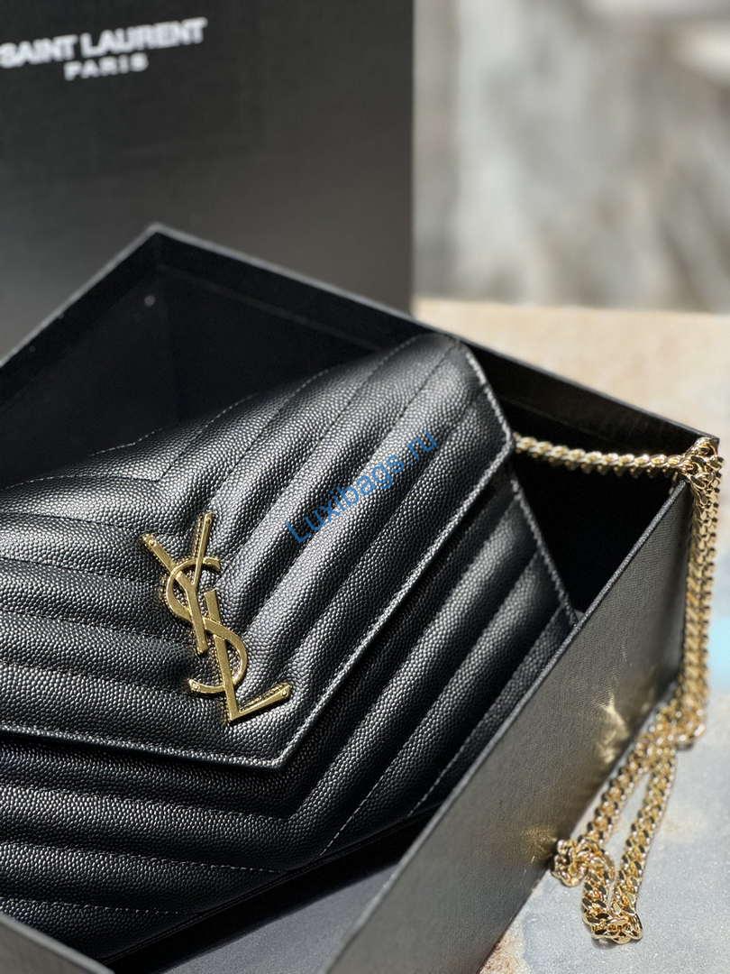 ysl 377828 classic cassandre chain wallet in grain de poudre leather black gold 2 YSL 377828 Classic Cassandre chain wallet in grain de Poudre leather black gold | ysl 377828 classic cassandre chain wallet in grain de poudre leather 03