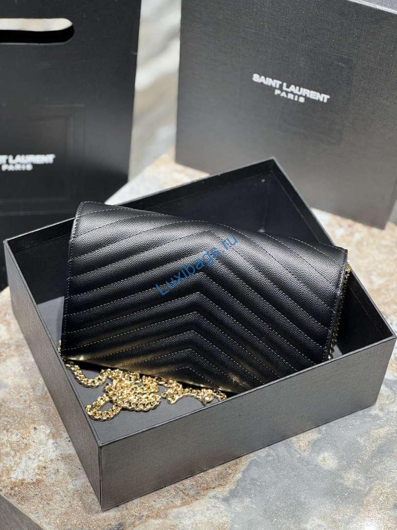 ysl 377828 classic cassandre chain wallet in grain de poudre leather black gold 8 YSL 377828 Classic Cassandre chain wallet in grain de Poudre leather black gold | ysl 377828 classic cassandre chain wallet in grain de poudre leather 09
