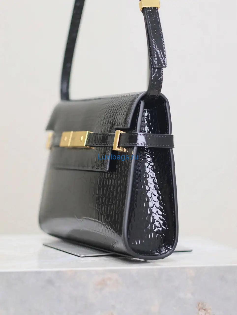 ysl 675626 manhattan small in box crocodile leather black 5 YSL 675626 MANHATTAN small in BOX Crocodile Leather Black | ysl 675626 manhattan small in box crocodile leather 06