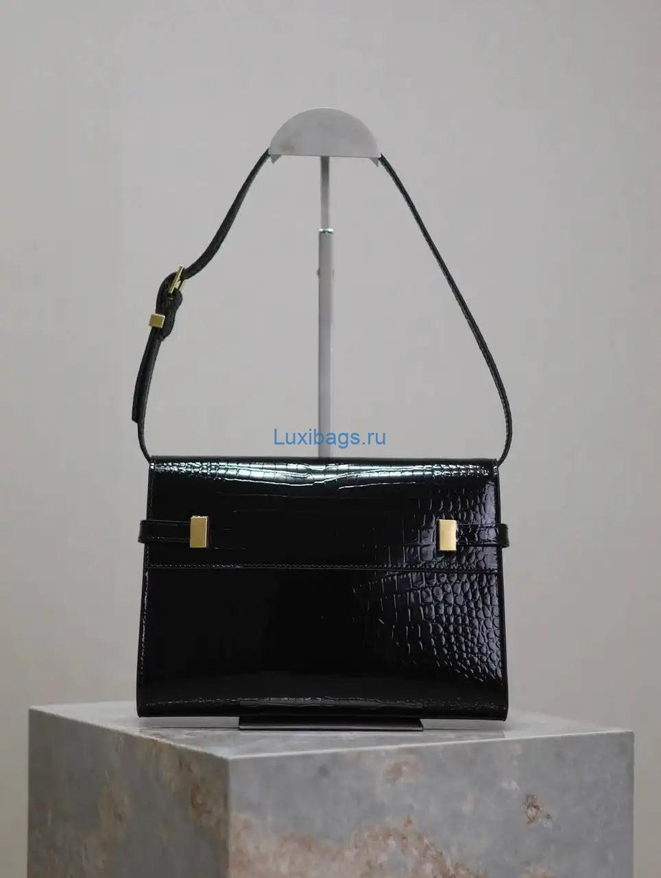 ysl 675626 manhattan small in box crocodile leather black 6 YSL 675626 MANHATTAN small in BOX Crocodile Leather Black | ysl 675626 manhattan small in box crocodile leather 07