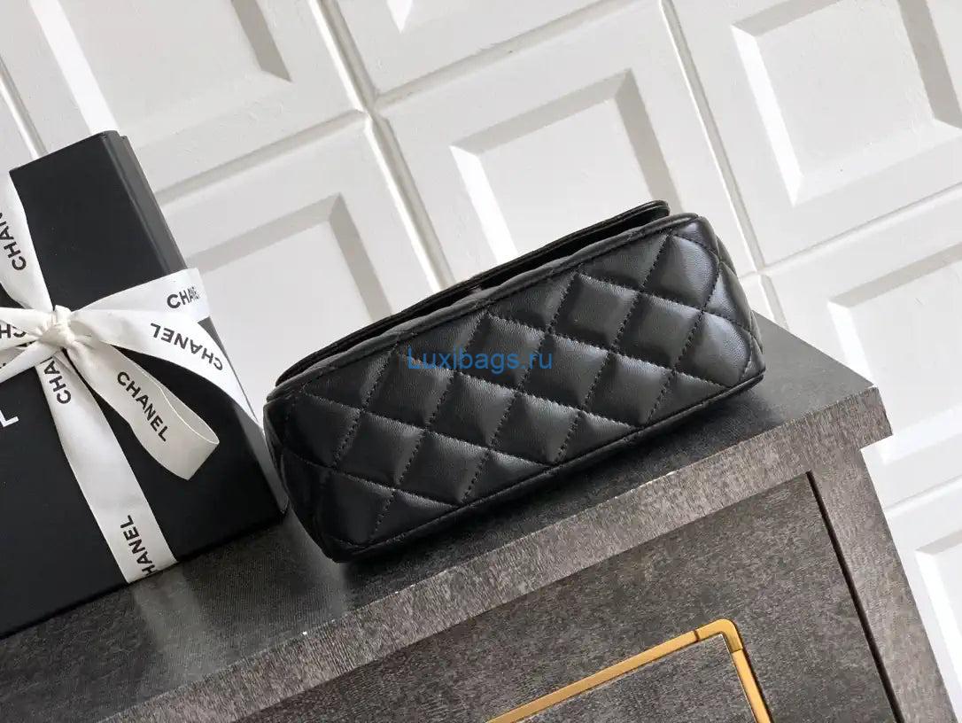 chanel evening with handle bag lambskin as6675 black 3 Chanel Evening with Handle Bag Lambskin AS6675 Black | chanel evening with handle bag patent leather as6675 23
