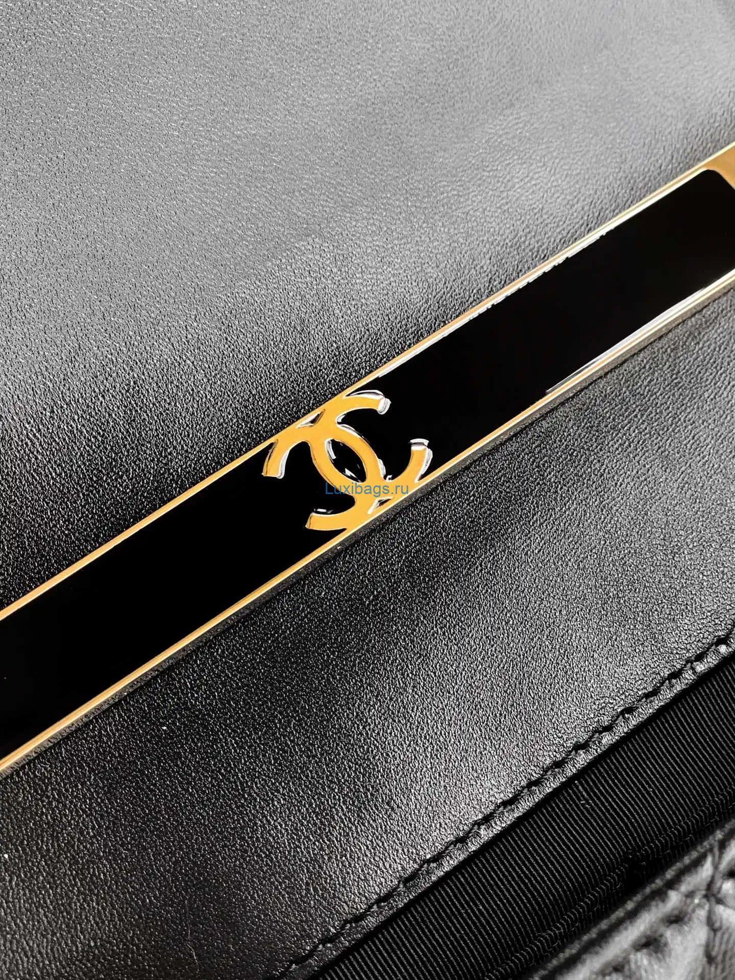 chanel evening with handle bag lambskin as6675 black 6 Chanel Evening with Handle Bag Lambskin AS6675 Black | chanel evening with handle bag patent leather as6675 26
