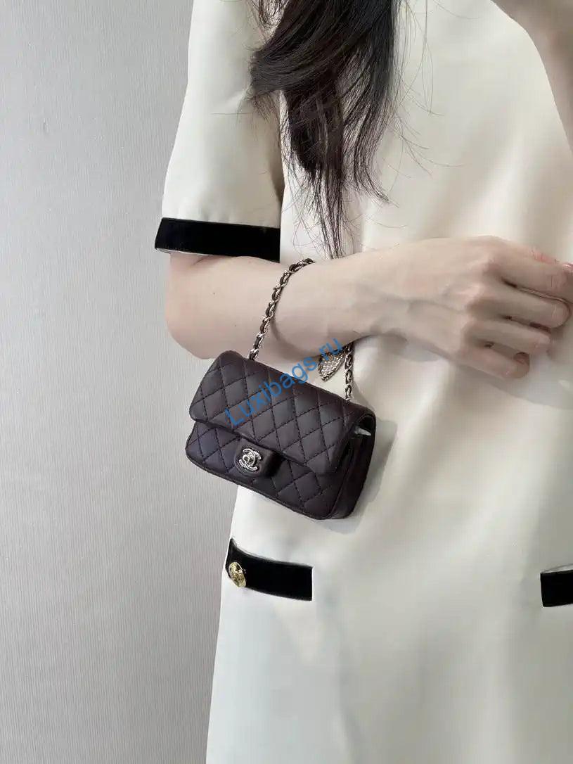 chanel 25a mini flap bag lambskin as4670 wine red 11 Chanel 25A Mini Flap Bag Lambskin AS4670 Wine Red | chanel 25a mini flap bag lambskin as4670 wine red 12