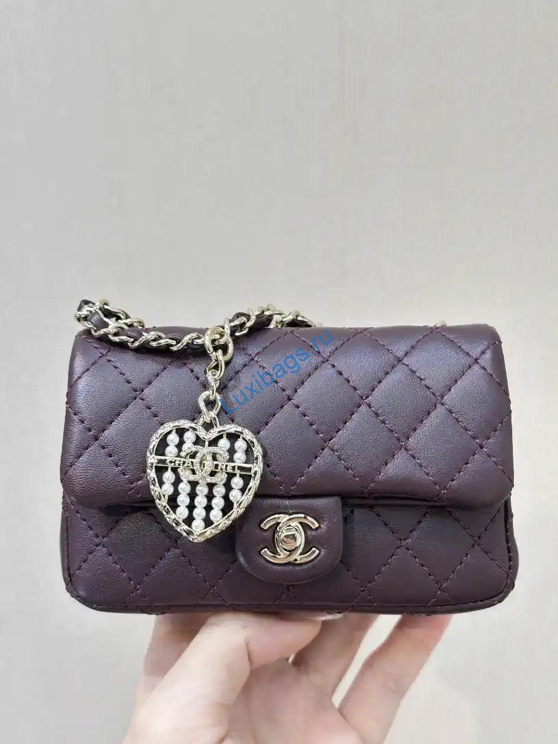 chanel 25a mini flap bag lambskin as4670 wine red 1 Chanel 25A Mini Flap Bag Lambskin AS4670 Wine Red | chanel 25a mini flap bag lambskin as4670 wine red 2