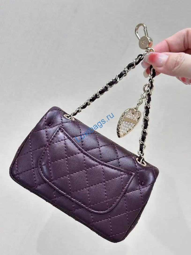 chanel 25a mini flap bag lambskin as4670 wine red 5 Chanel 25A Mini Flap Bag Lambskin AS4670 Wine Red | chanel 25a mini flap bag lambskin as4670 wine red 6