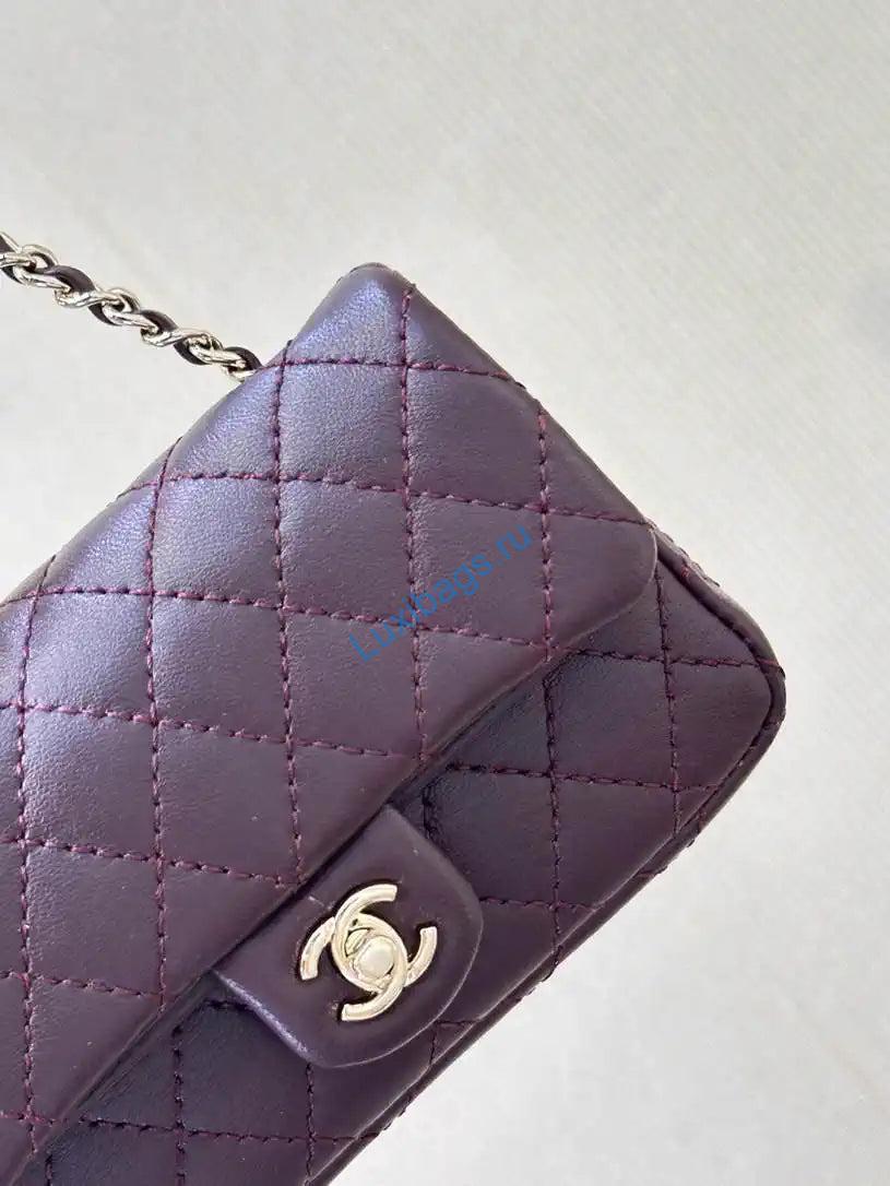chanel 25a mini flap bag lambskin as4670 wine red 8 Chanel 25A Mini Flap Bag Lambskin AS4670 Wine Red | chanel 25a mini flap bag lambskin as4670 wine red 9