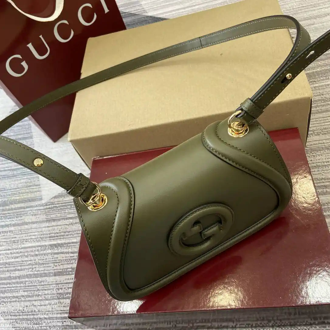 Gucci 815700 Gucci Blondie mini shoulder bag Green Leather | gucci 815700 gucci blondie mini shoulder bag green leather 004