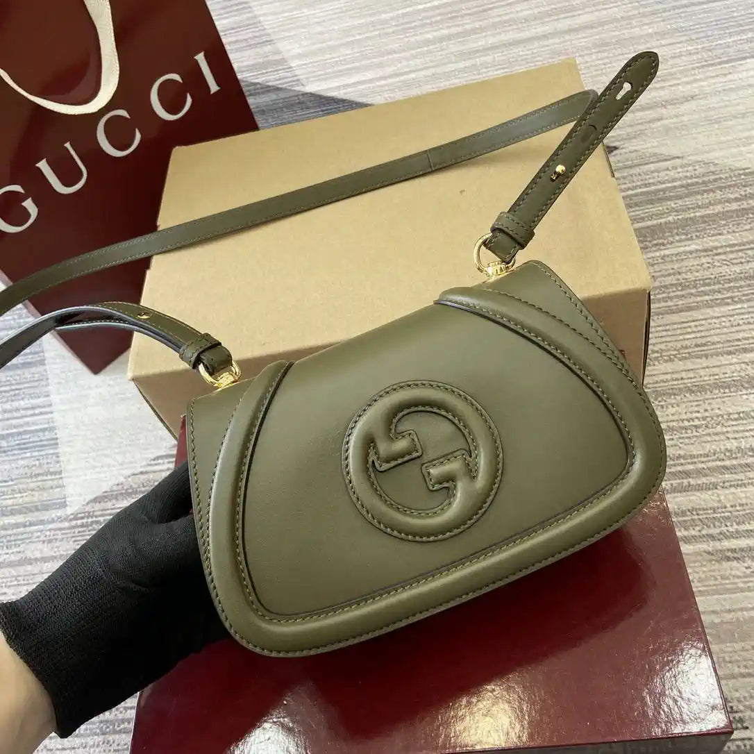 Gucci 815700 Gucci Blondie mini shoulder bag Green Leather | gucci 815700 gucci blondie mini shoulder bag green leather 005