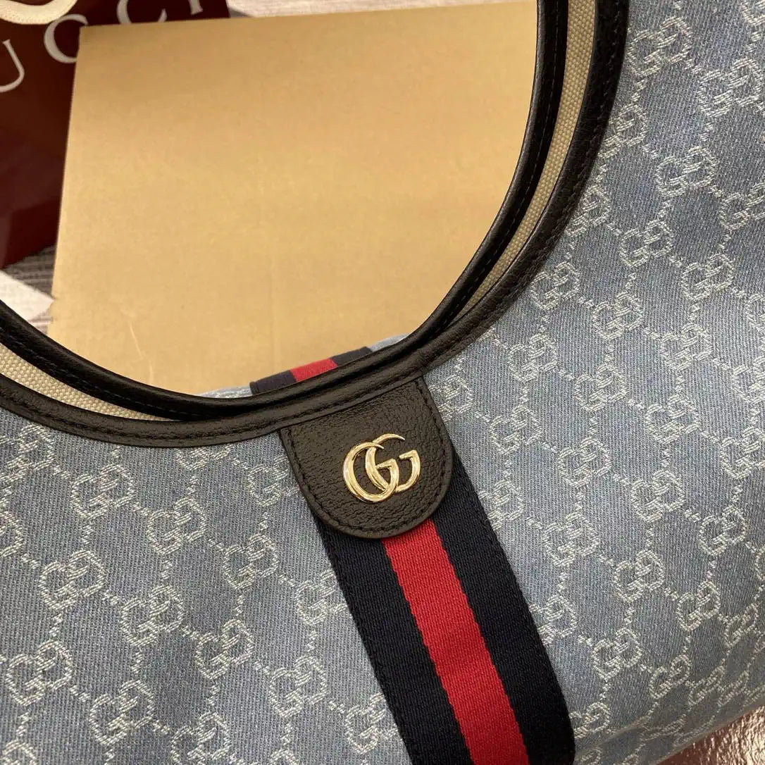 Gucci Giglio large tote bag 853971 Blue & White | gucci giglio large tote bag 853971 blue white 6