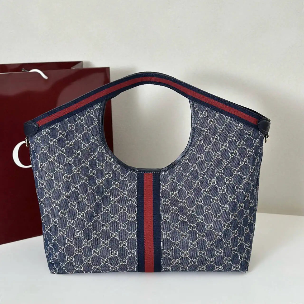 Gucci Giglio large tote bag 853971 navy Blue | gucci giglio large tote bag 853971 navy blue 03