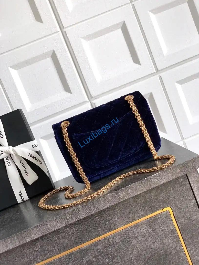 chanel 20cm mini flap bag 25a velvet navy blue as1116 2 Chanel 20CM Mini Flap Bag 25A Velvet Navy Blue AS1116 | chanel 20cm mini flap bag 25a velvet as1116 13