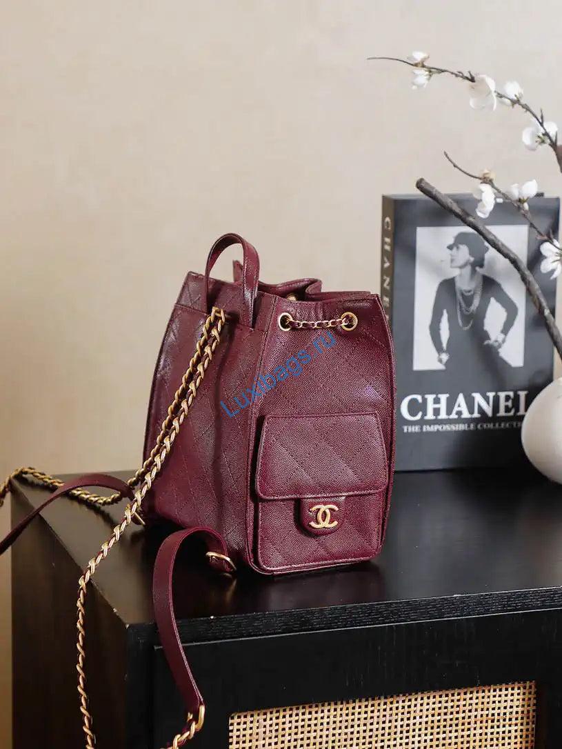 chanel 25 as5600 medium backpack grained calfskin & gold-tone metal wine red 2 Chanel 25 AS5600 Medium Backpack Grained Calfskin & Gold-Tone Metal Wine Red | chanel 25 as5600 medium backpack grained calfskin gold tone metal wine red 03