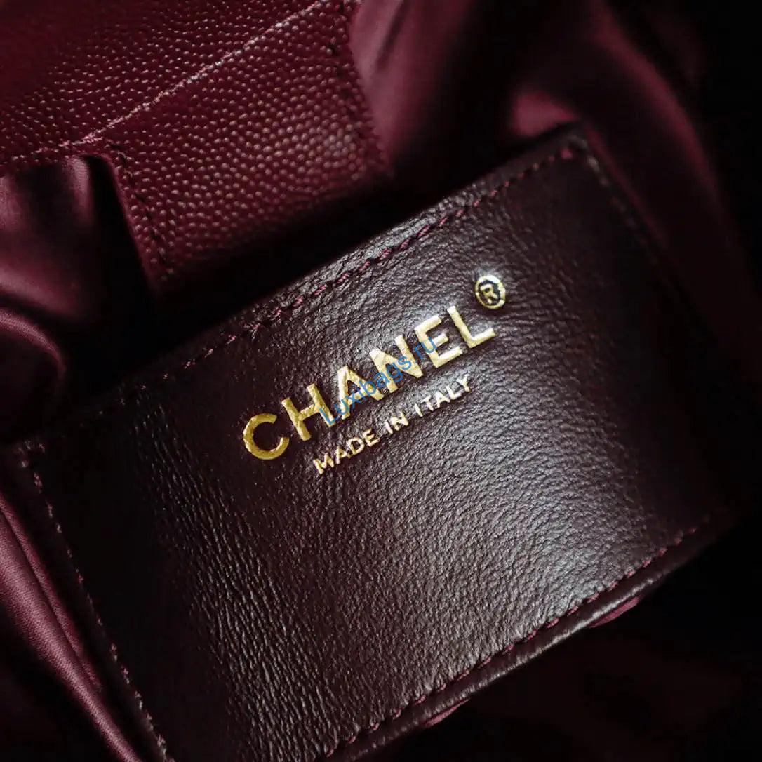 Chanel 25 AS5600 Medium Backpack Grained Calfskin & Gold-Tone Metal Wine Red | chanel 25 as5600 medium backpack grained calfskin gold tone metal wine red 08