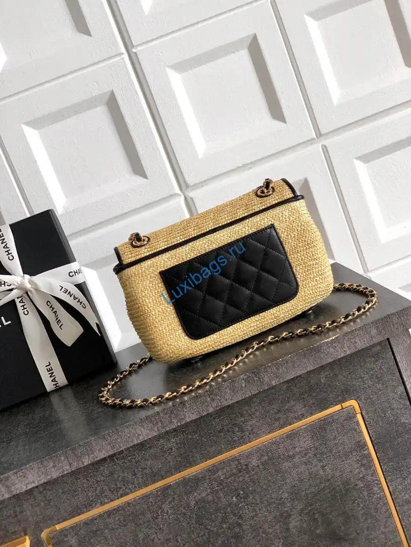 chanel 26c as5929 flap handwoven raffia shopping bag black 2 Chanel 26C AS5929 Flap Handwoven Raffia Shopping Bag Black | chanel 26c as5929 flap handwoven raffia shopping bag 003