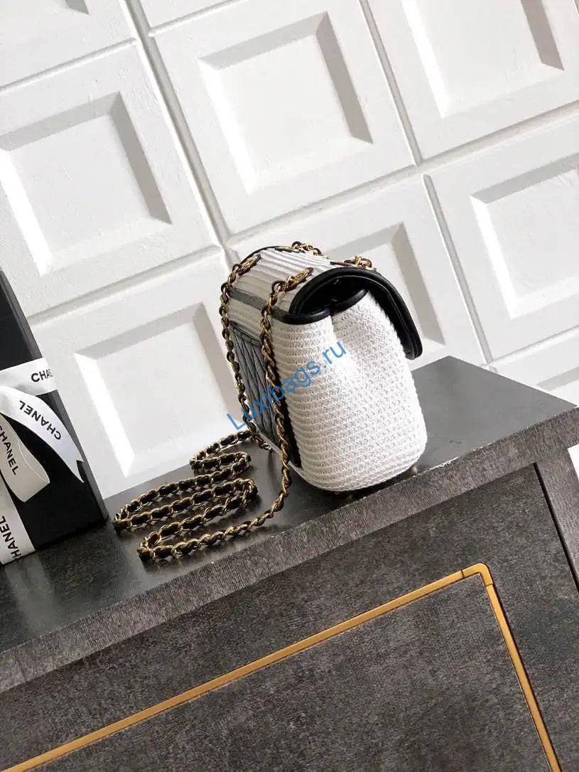 chanel 26c as5929 flap handwoven raffia shopping bag white 1 Chanel 26C AS5929 Flap Handwoven Raffia Shopping Bag White | chanel 26c as5929 flap handwoven raffia shopping bag 011