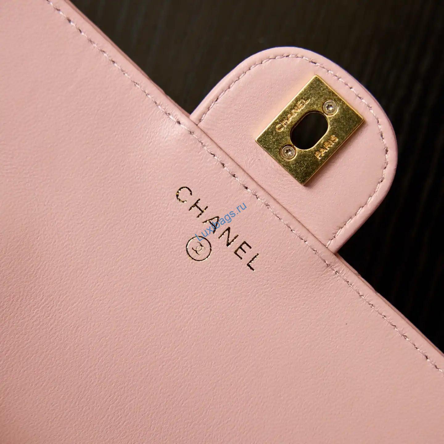 chanel ap4674 25b large flap bag with top handle lambskin gold pink 7 Chanel AP4674 25B Large Flap Bag with Top Handle Lambskin gold Pink | chanel as4674 25b large flap bag with top handle lambskin gold pink 08