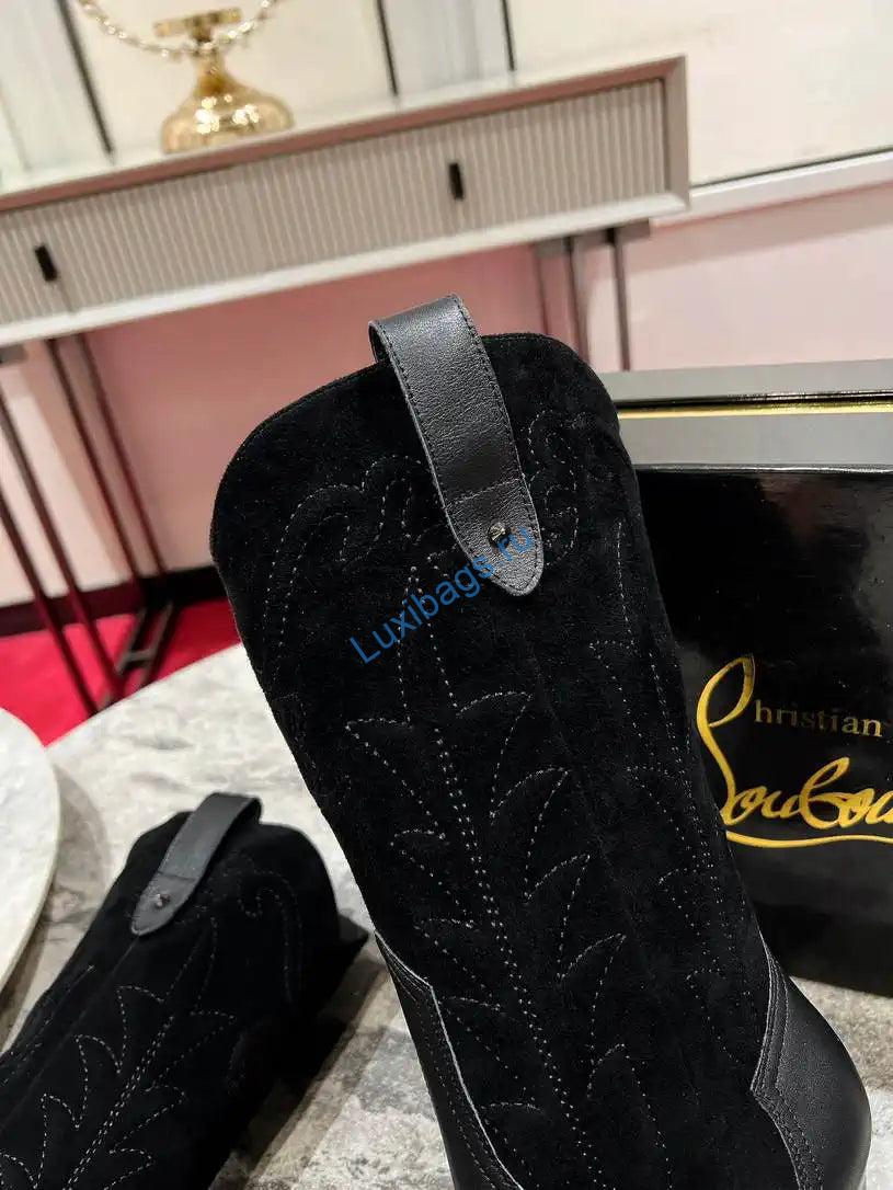 Christian Louboutin Short High boots with 3D embroidery on the upper CL 85MM 798001 | christian louboutin high boots with 3d embroidery on the upper cl 85mm 798001 07