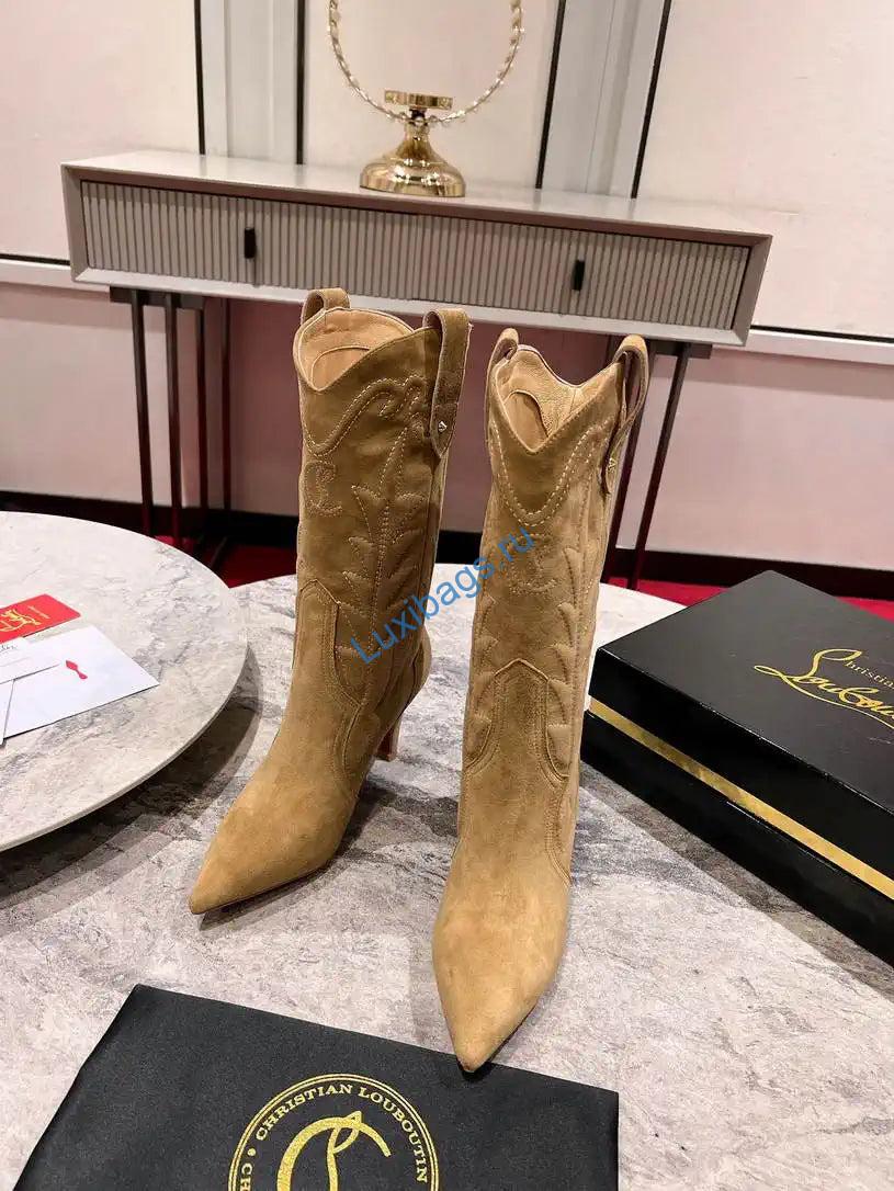Christian Louboutin Short High boots with 3D embroidery on the upper CL 85MM 798001 | christian louboutin high boots with 3d embroidery on the upper cl 85mm 798001 20