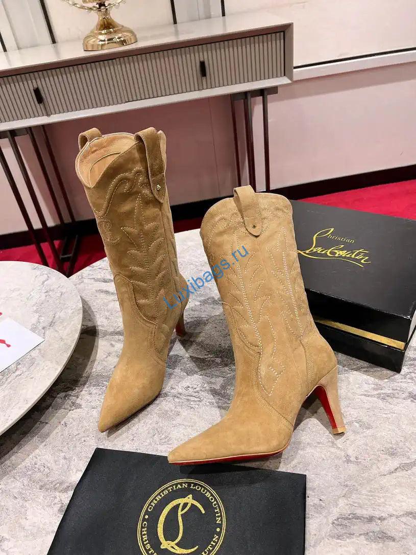 Christian Louboutin Short High boots with 3D embroidery on the upper CL 85MM 798001 | christian louboutin high boots with 3d embroidery on the upper cl 85mm 798001 21