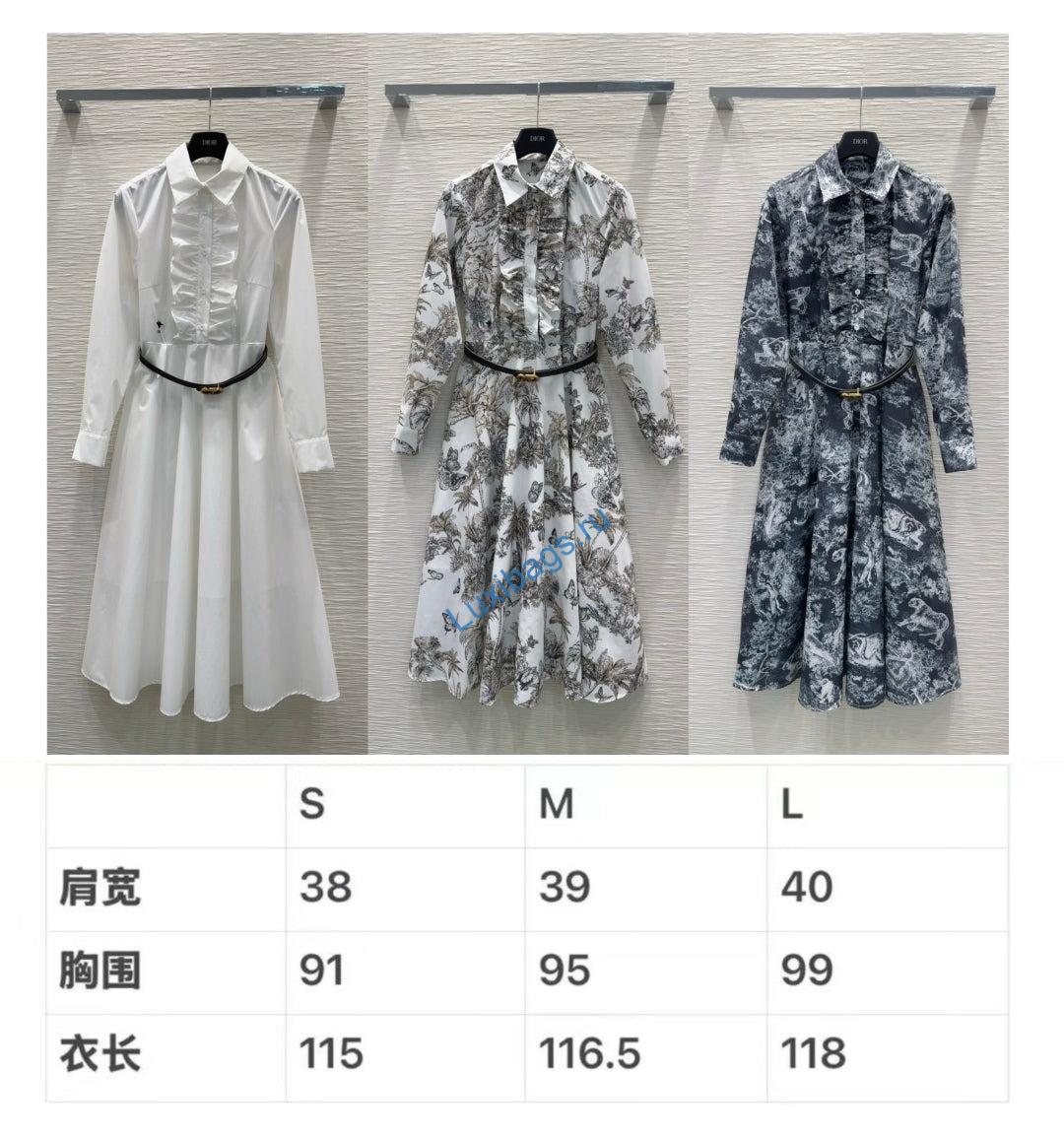 dior women leaf print ruffle shirt dress d38702 9 Dior Women Leaf Print Ruffle Shirt Dress D38702 | dior women leaf print ruffle shirt dress d38703 10