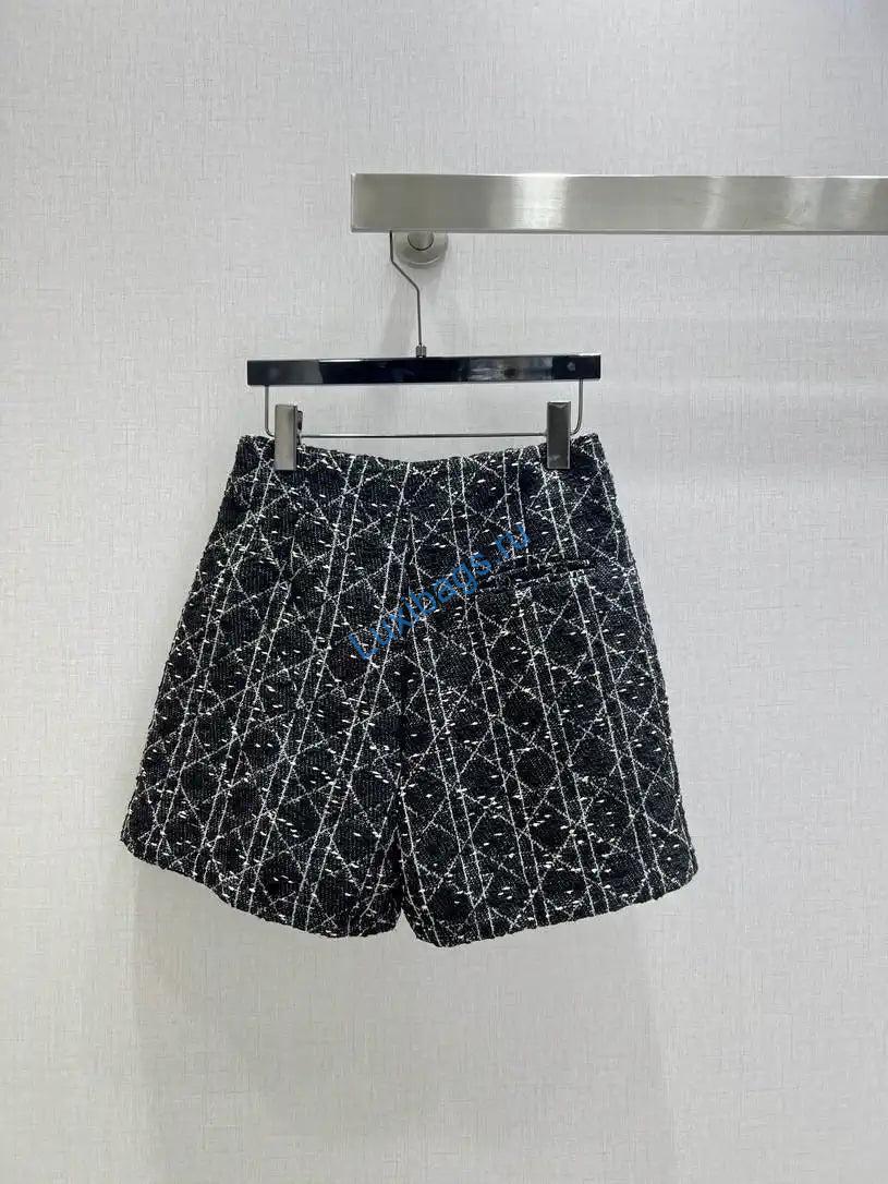 Dior Women Slub-woven diamond-patterned culottes D38697