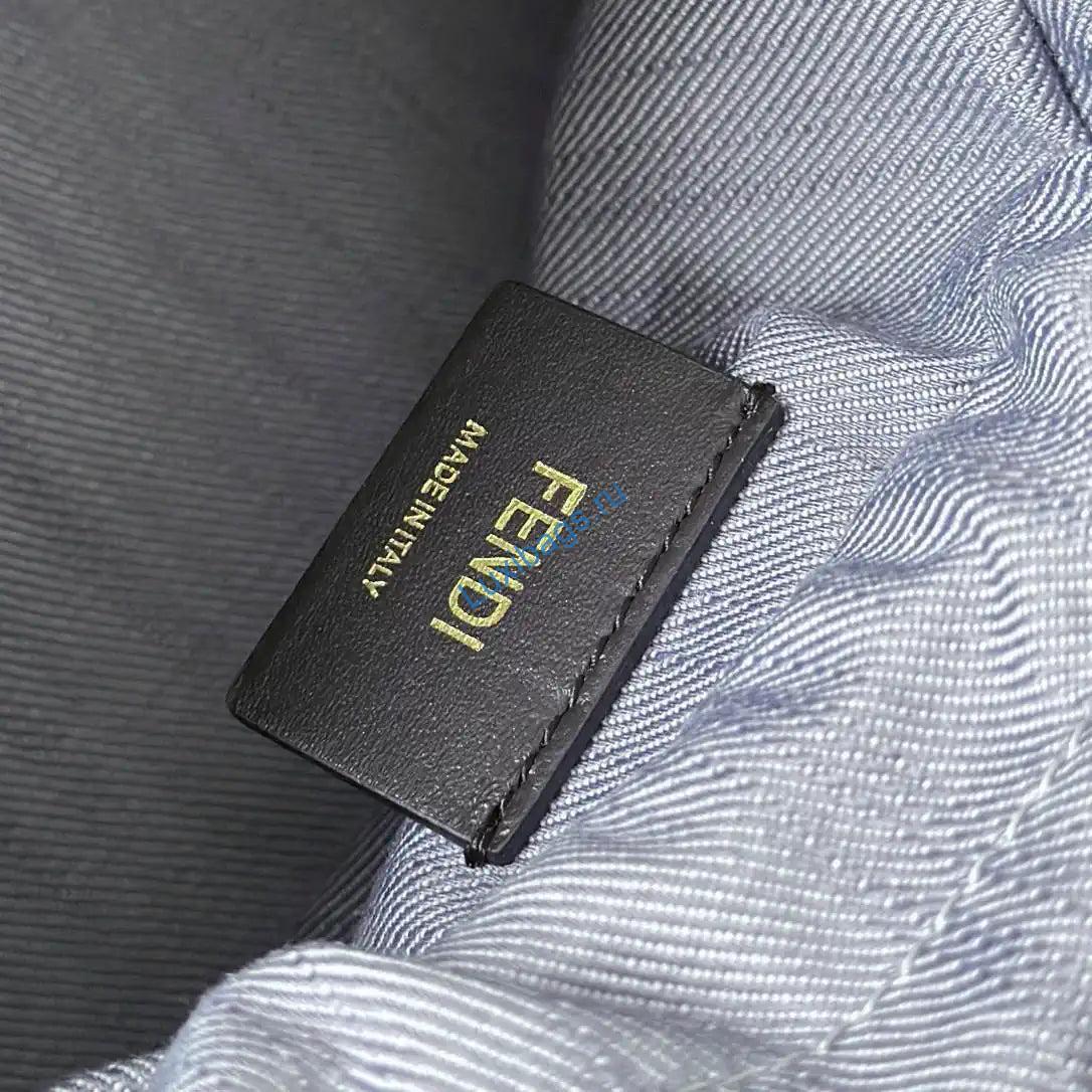 Fendi 8BR833AQ0DF1SK5 Mamma Baguette Medium Blue denim-effect FF jacquard 8677M | fendi 8br833aq0df1sk5 mamma baguette medium blue denim effect ff jacquard mini bag 8677m 07