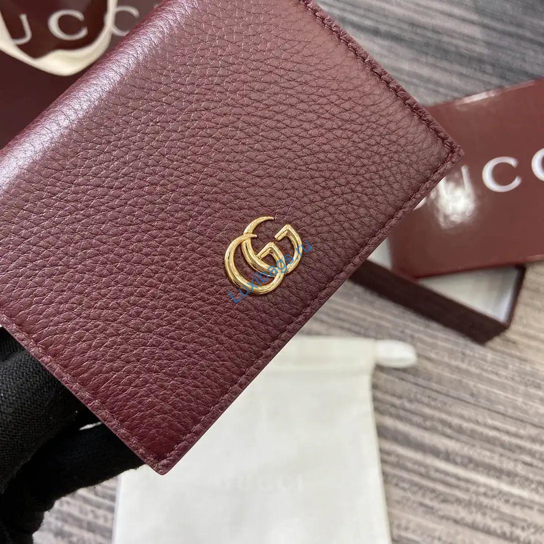 Gucci 456126 Bi-color GG Marmont small wallet Wind Red | gucci 456126 bi color gg marmont small wallet 06