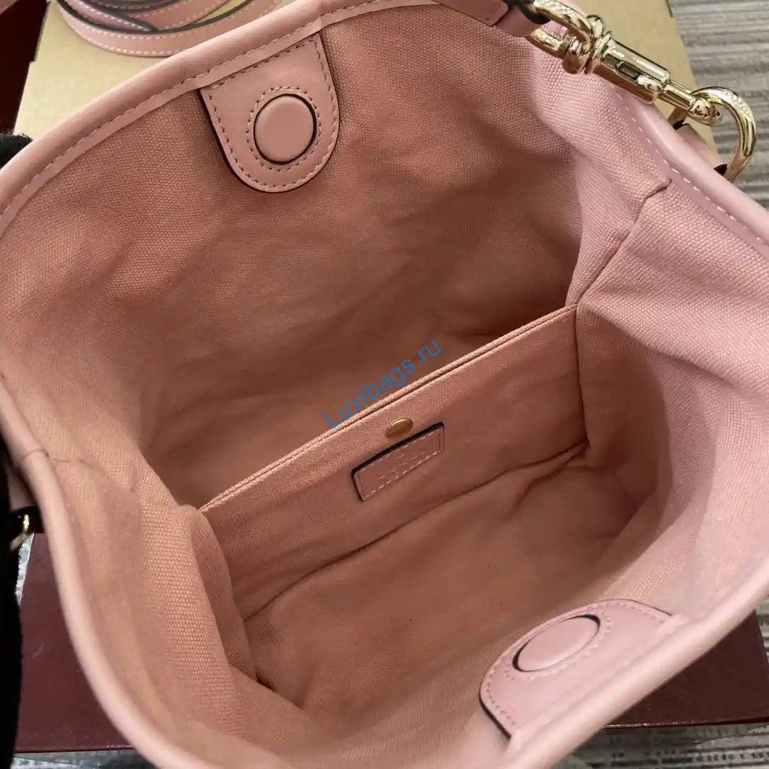 gucci 815118 gg emblem mini bucket bag pink gg leather 8 Gucci 815118 GG Emblem Mini Bucket Bag Pink GG leather | gucci 815118 gg emblem mini bucket bag pink gg leather 09