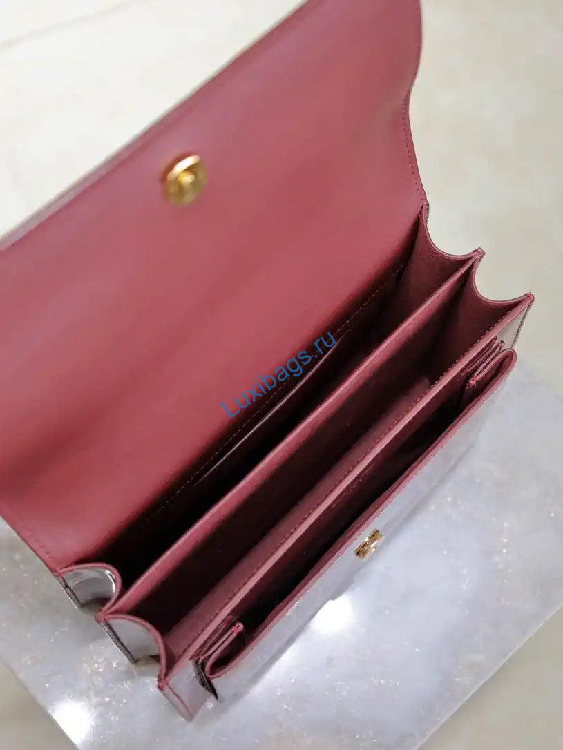 ysl 442906 sunset medium in patent leather wine red 7 YSL 442906 SUNSET MEDIUM IN Patent LEATHER Wine Red | ysl 442906 sunset medium in patent leather wine red 08