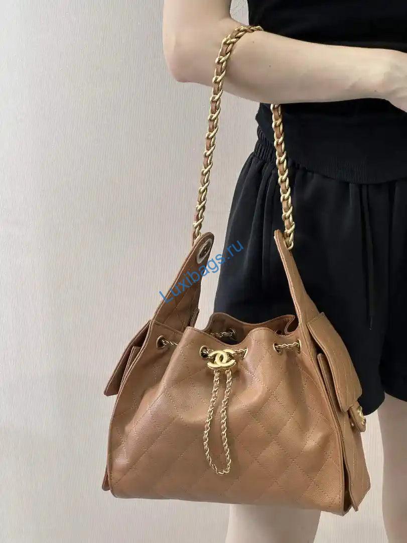Chanel AS5293 Small Hobo Calfskin & Gold-Tone Metal Brown | chanel as5293 small hobo calfskin gold tone metal brown 14