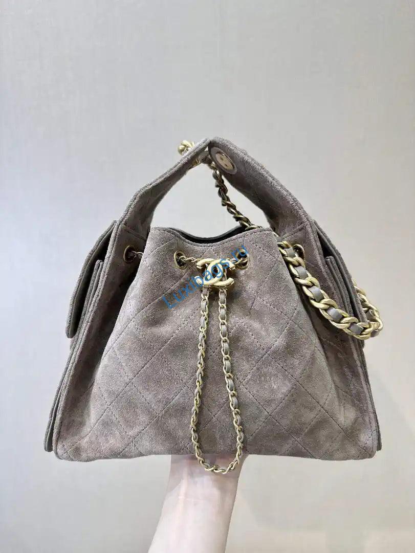 chanel as5293 small hobo suede & gold-tone metal gray 2 Chanel AS5293 Small Hobo Suede & Gold-Tone Metal Gray | chanel as5293 small hobo suede gold tone metal gray 03