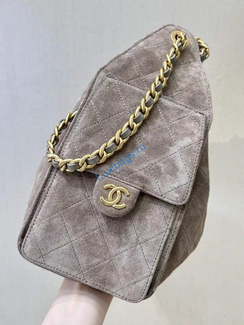 chanel as5293 small hobo suede & gold-tone metal gray 4 Chanel AS5293 Small Hobo Suede & Gold-Tone Metal Gray | chanel as5293 small hobo suede gold tone metal gray 05