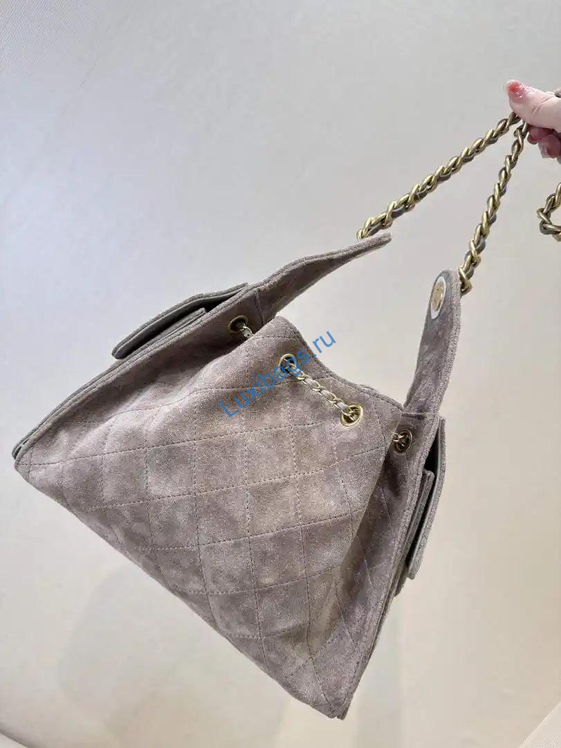 chanel as5293 small hobo suede & gold-tone metal gray 5 Chanel AS5293 Small Hobo Suede & Gold-Tone Metal Gray | chanel as5293 small hobo suede gold tone metal gray 06