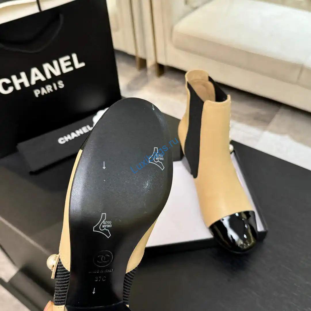 Chanel G46755 Short Boots Stretch Lambskin & Pearl C90331 | chanel g46755 short boots stretch lambskin pearl c90330 14