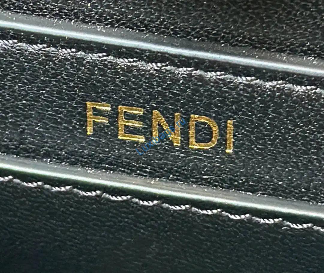 Fendi 8BN335A7SKF199A Peekaboo ISeeU Petite Blue ostrich leather bag | fendi 8bn335a7skf199a peekaboo iseeu petite black ostrich leather bag 06