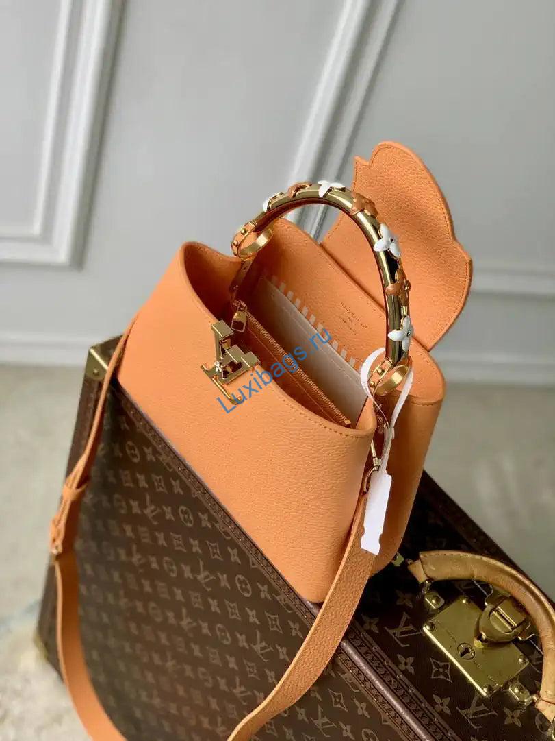 louis vuitton lv m14396 capucines bb bag khaki orange 8 Louis Vuitton LV M14396 Capucines BB Bag khaki Orange | lv m14970 louis vuitton capucines bb bag khaki orange 09