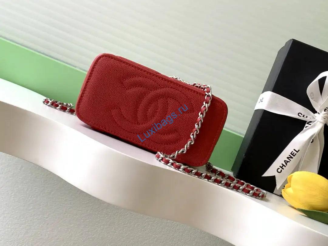 chanel ap4933 25k long vanity with chain grained shiny calfskin silver red 3 Chanel AP4933 25K Long Vanity with Chain Grained Shiny Calfskin Silver Red | chanel ap4933 25k long vanity with chain grained shiny calfskin silver red 04