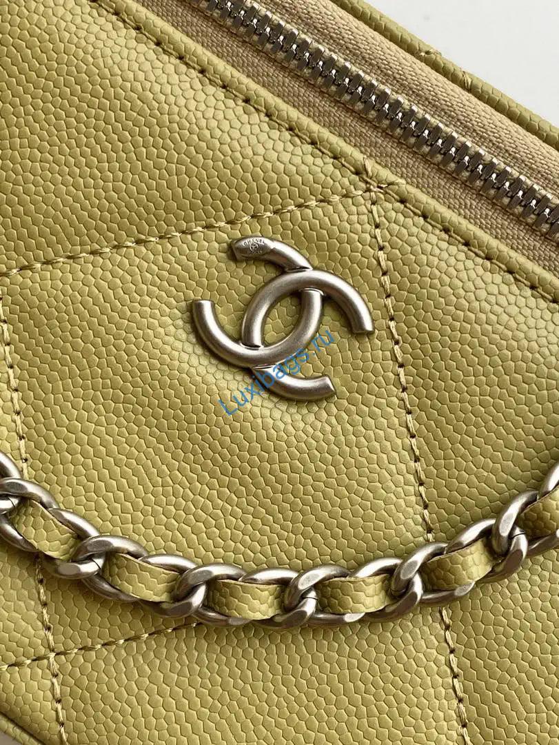 Chanel AP4933 25K Long Vanity with Chain Grained Shiny Calfskin Silver Yellow | chanel ap4933 25k long vanity with chain grained shiny calfskin silver yellow 05