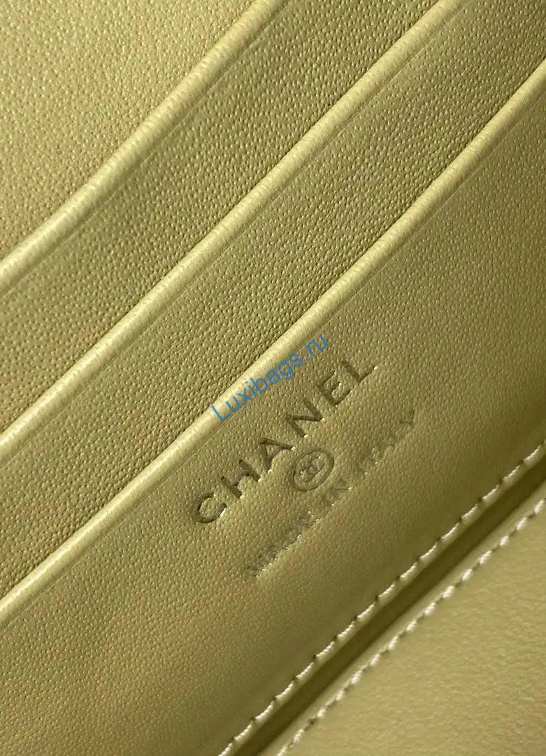 Chanel AP4933 25K Long Vanity with Chain Grained Shiny Calfskin Silver Yellow | chanel ap4933 25k long vanity with chain grained shiny calfskin silver yellow 09