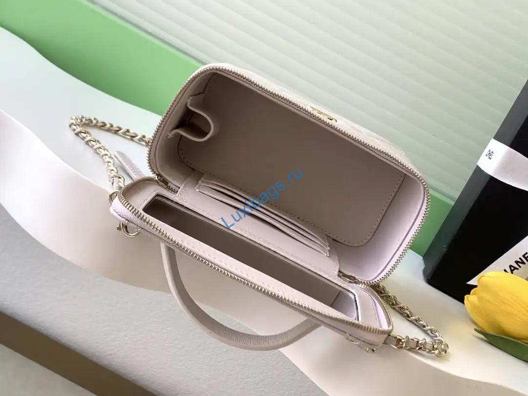 Chanel AP4933 Long Vanity with Chain Grained Shiny Calfskin Light Purple | chanel ap4933 long vanity with chain grained shiny calfskin light purple 08