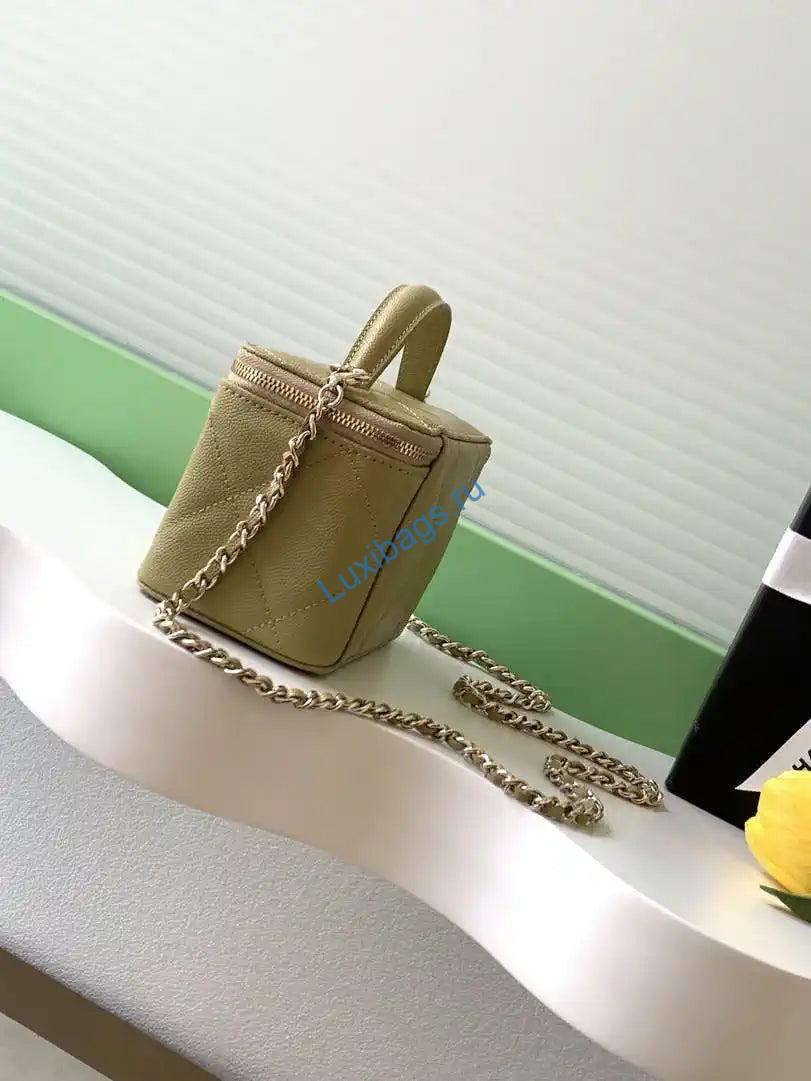 Chanel AP4933 Long Vanity with Chain Grained Shiny Calfskin Yellow | chanel ap4933 long vanity with chain grained shiny calfskin 130