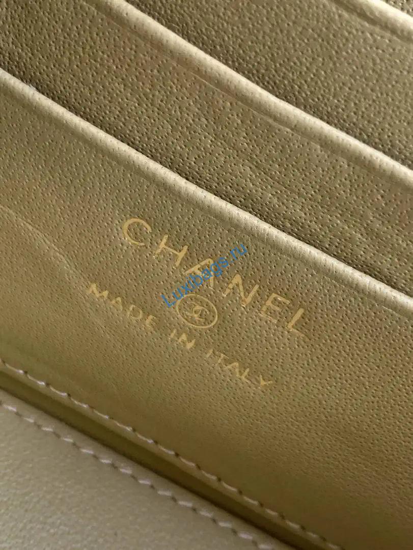 Chanel AP4933 Long Vanity with Chain Grained Shiny Calfskin Yellow | chanel ap4933 long vanity with chain grained shiny calfskin 137