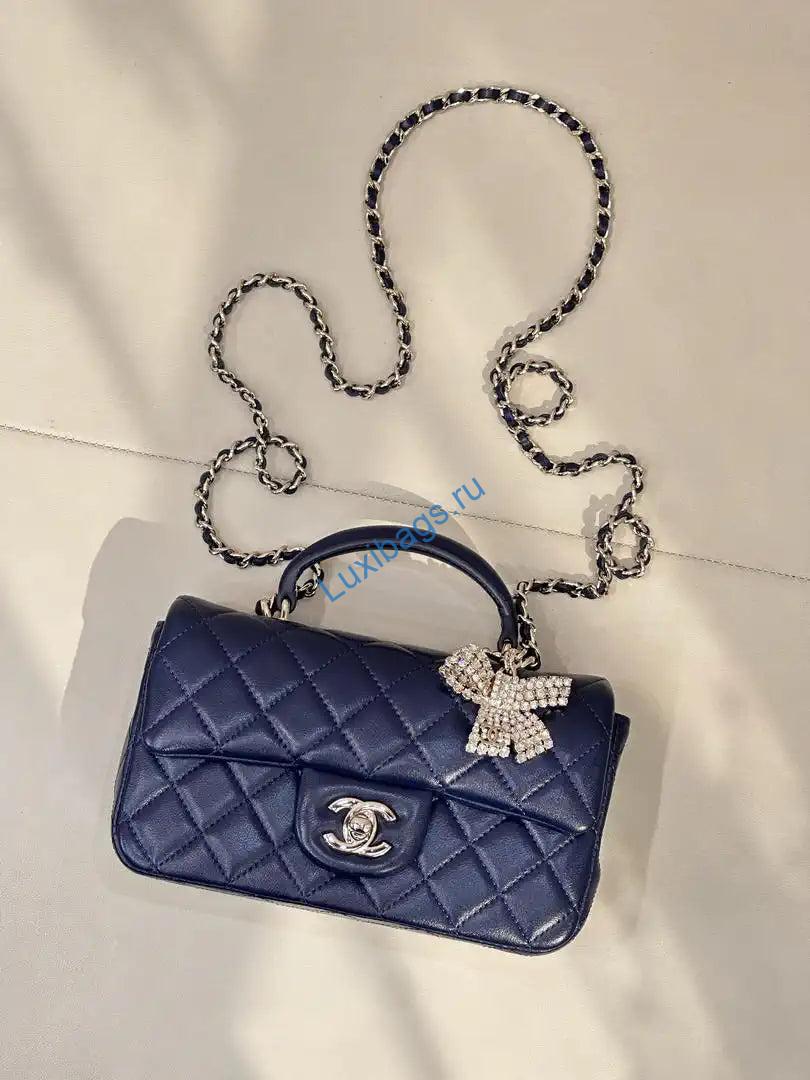 chanel as2431 mini classic handbag with top handle cc19047 strass & gold-tone metal 1 Chanel AS2431 Mini Classic Handbag With Top Handle CC19047 Strass & Gold-Tone Metal | chanel as2431 mini classic handbag with top handle cc19040 69