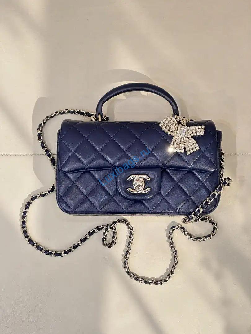 chanel as2431 mini classic handbag with top handle cc19047 strass & gold-tone metal 2 Chanel AS2431 Mini Classic Handbag With Top Handle CC19047 Strass & Gold-Tone Metal | chanel as2431 mini classic handbag with top handle cc19040 70